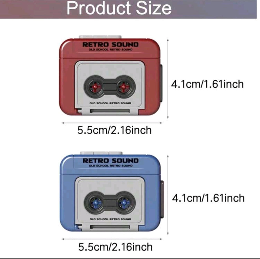 Pack 2 Llavero Casete Vintage con Grabadora y Música